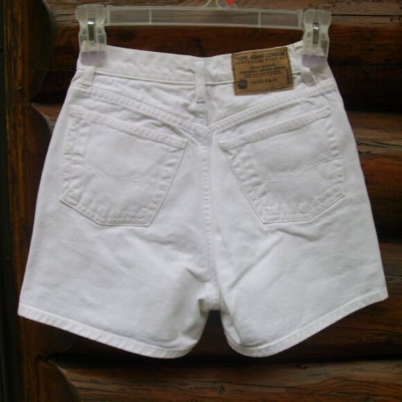 Vintage Pepe London White Mom High Rise Jean Shorts SZ 27 - Picture 2 of 4